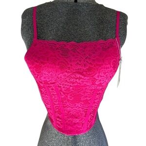 NWT Reoria Pink Lace Bustier Small